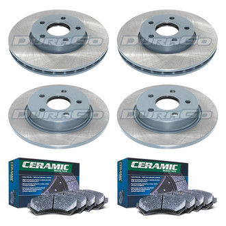 DuraGo® - Plain Front and Rear Brake Kit with Ceramic Pads