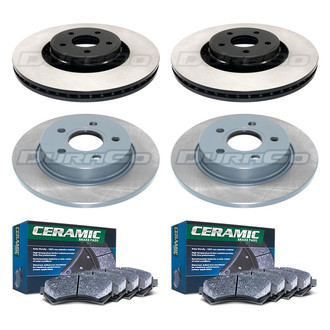 DuraGo® - Plain Front and Rear Brake Kit with Ceramic Pads