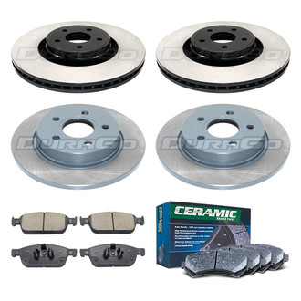 DuraGo® - Plain Front and Rear Brake Kit with Ceramic Pads