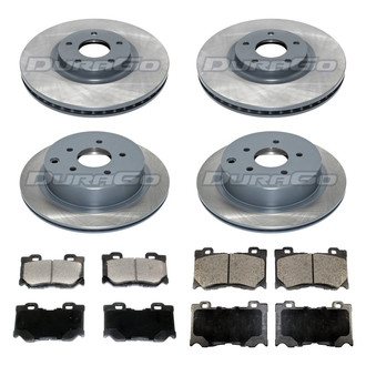 DuraGo® - Plain Front and Rear Brake Kit with Ceramic Pads