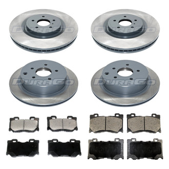 DuraGo® - 1-Piece Plain Brake Kit with Ceramic Brake Pads