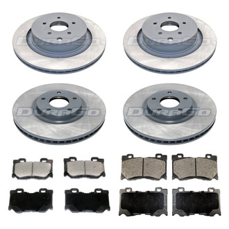 DuraGo® - Plain Front and Rear Brake Kit with Ceramic Pads