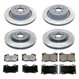 DuraGo® - 1-Piece Plain Brake Kit with Ceramic Brake Pads