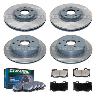 DuraGo® - Plain Front and Rear Brake Kit with Ceramic Pads