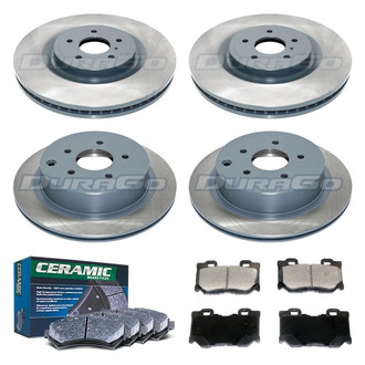 DuraGo® - Plain Front and Rear Brake Kit with Ceramic Pads