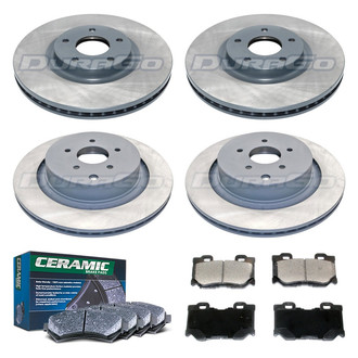 DuraGo® - Plain Front and Rear Brake Kit with Ceramic Pads