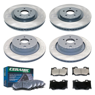 DuraGo® - Plain Front and Rear Brake Kit with Ceramic Pads