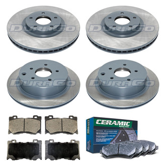 DuraGo® - Plain Front and Rear Brake Kit with Ceramic Pads