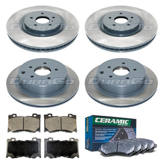 DuraGo® - Plain Front and Rear Brake Kit with Ceramic Pads