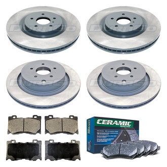 DuraGo® - Plain Front and Rear Brake Kit with Ceramic Pads