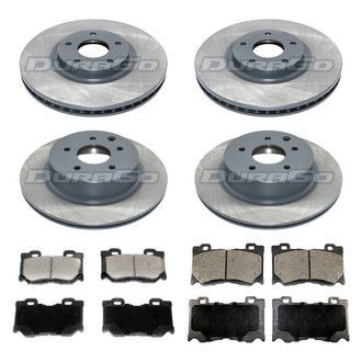 DuraGo® - 1-Piece Plain Brake Kit with Ceramic Brake Pads