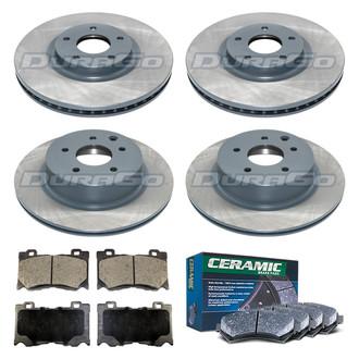 DuraGo® - Plain Front and Rear Brake Kit with Ceramic Pads