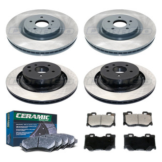 DuraGo® - Plain Front and Rear Brake Kit with Ceramic Pads