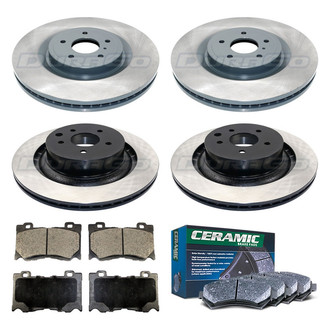 DuraGo® - Plain Front and Rear Brake Kit with Ceramic Pads