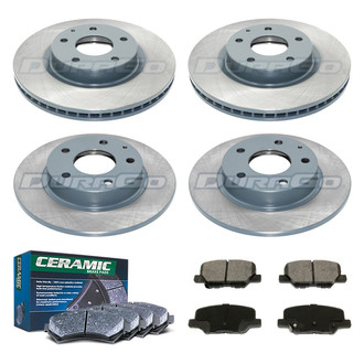 DuraGo® - Plain Front and Rear Brake Kit with Ceramic Pads