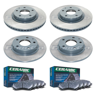 DuraGo® - Plain Front and Rear Brake Kit with Ceramic Pads