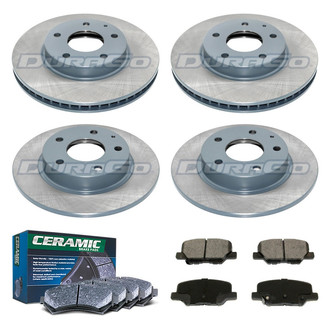 DuraGo® - Plain Front and Rear Brake Kit with Ceramic Pads