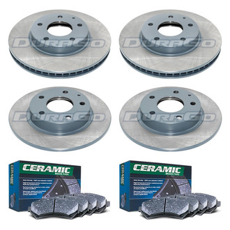 DuraGo® - Plain Front and Rear Brake Kit with Ceramic Pads