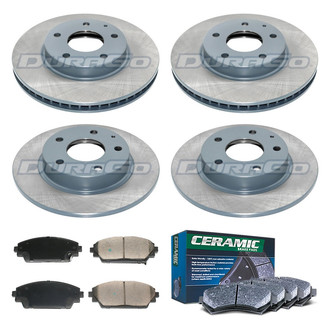 DuraGo® - Plain Front and Rear Brake Kit with Ceramic Pads