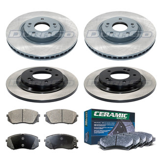 DuraGo® - Plain Front and Rear Brake Kit with Ceramic Pads