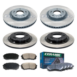 DuraGo® - Plain Front and Rear Brake Kit with Ceramic Pads