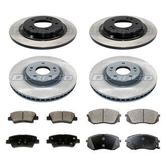DuraGo® - 1-Piece Plain Brake Kit with Ceramic Brake Pads