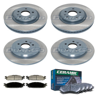 DuraGo® - Plain Front and Rear Brake Kit with Ceramic Pads