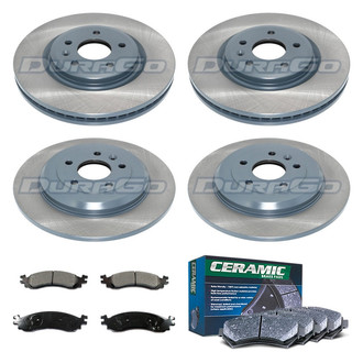 DuraGo® - Plain Front and Rear Brake Kit with Ceramic Pads