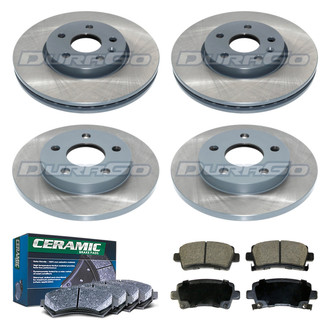 DuraGo® - Plain Front and Rear Brake Kit with Ceramic Pads