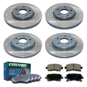 DuraGo® - Plain Front and Rear Brake Kit with Ceramic Pads