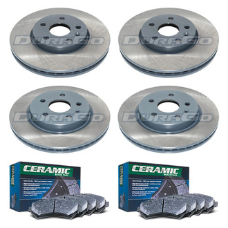 DuraGo® - Plain Front and Rear Brake Kit with Ceramic Pads
