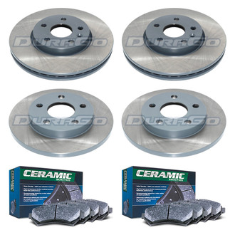 DuraGo® - Plain Front and Rear Brake Kit with Ceramic Pads