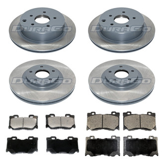 DuraGo® - Plain Front and Rear Brake Kit with Ceramic Pads