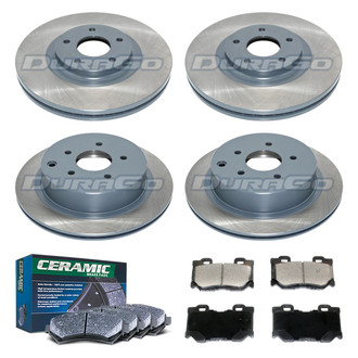 DuraGo® - Plain Front and Rear Brake Kit with Ceramic Pads