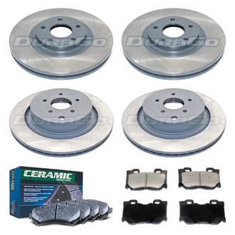 DuraGo® - Plain Front and Rear Brake Kit with Ceramic Pads