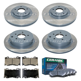 DuraGo® - Plain Front and Rear Brake Kit with Ceramic Pads