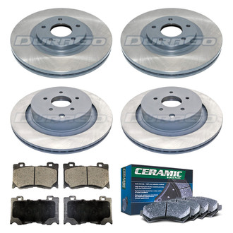DuraGo® - Plain Front and Rear Brake Kit with Ceramic Pads