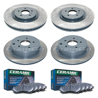 DuraGo® - Plain Front and Rear Brake Kit with Ceramic Pads