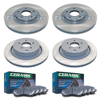 DuraGo® - Plain Front and Rear Brake Kit with Ceramic Pads