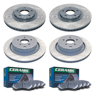 DuraGo® - Plain Front and Rear Brake Kit with Ceramic Pads