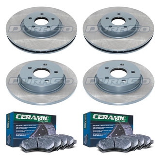 DuraGo® - Plain Front and Rear Brake Kit with Ceramic Pads