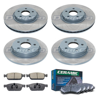 DuraGo® - Plain Front and Rear Brake Kit with Ceramic Pads
