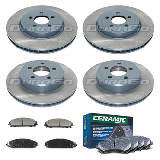 DuraGo® - Plain Front and Rear Brake Kit with Ceramic Pads