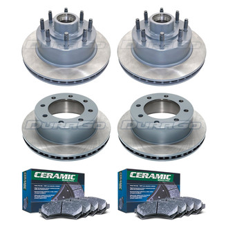 DuraGo® - Plain Front and Rear Brake Kit with Ceramic Pads