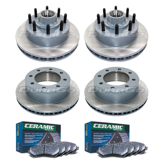 DuraGo® - Plain Front and Rear Brake Kit with Ceramic Pads