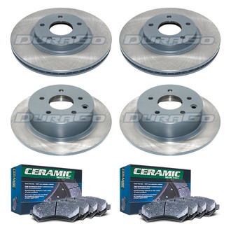 DuraGo® - Plain Front and Rear Brake Kit with Ceramic Pads