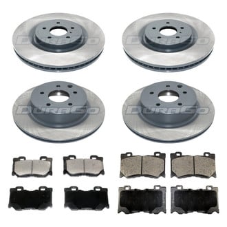 DuraGo® - Plain Front and Rear Brake Kit with Ceramic Pads