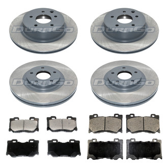 DuraGo® - Plain Front and Rear Brake Kit with Ceramic Pads