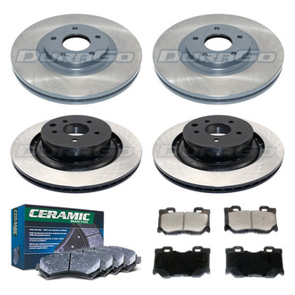 DuraGo® - Plain Front and Rear Brake Kit with Ceramic Pads