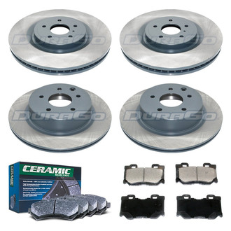DuraGo® - Plain Front and Rear Brake Kit with Ceramic Pads